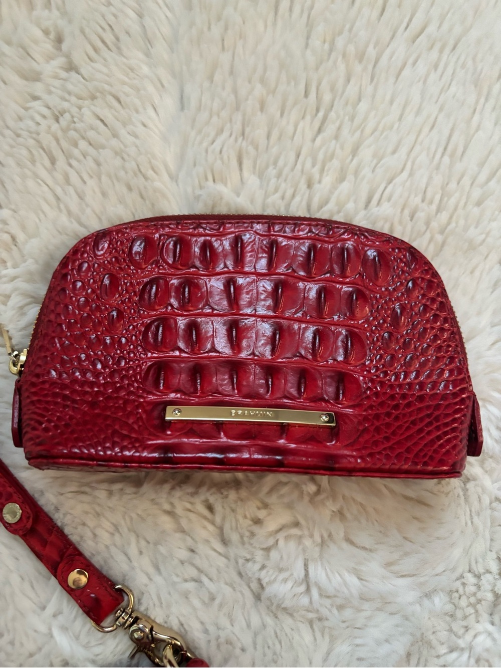 Brahmin Red Dragon Melbourne Leather Duxbury Satchel Handbag and Wallet - Picture 4 of 15